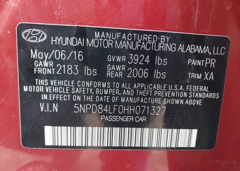 5NPD84LF0HH071327